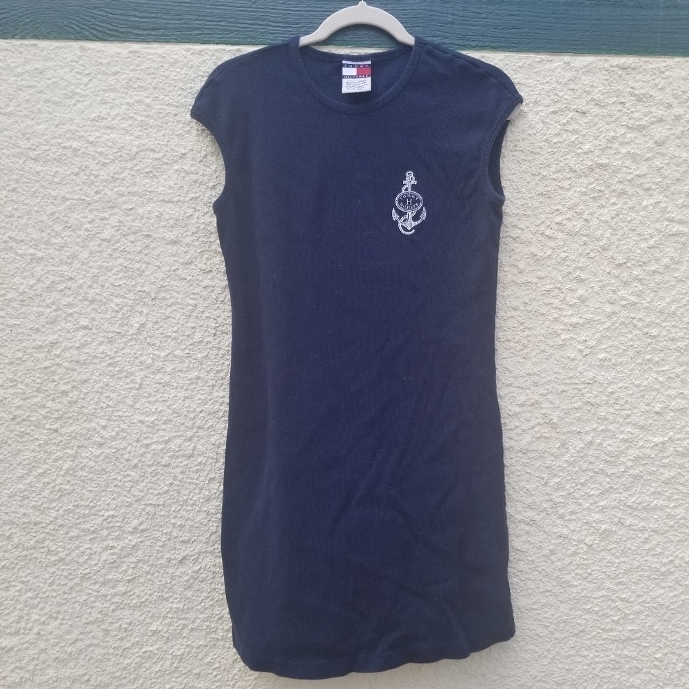 Tommy Hilfiger vintage navy tank dress with anchor logo XL
